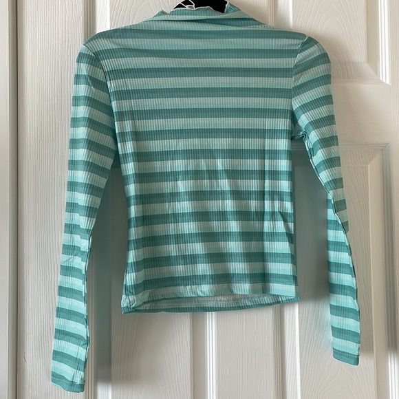 Striped Cali Be mock neck long sleeve top - Picture 6 of 6